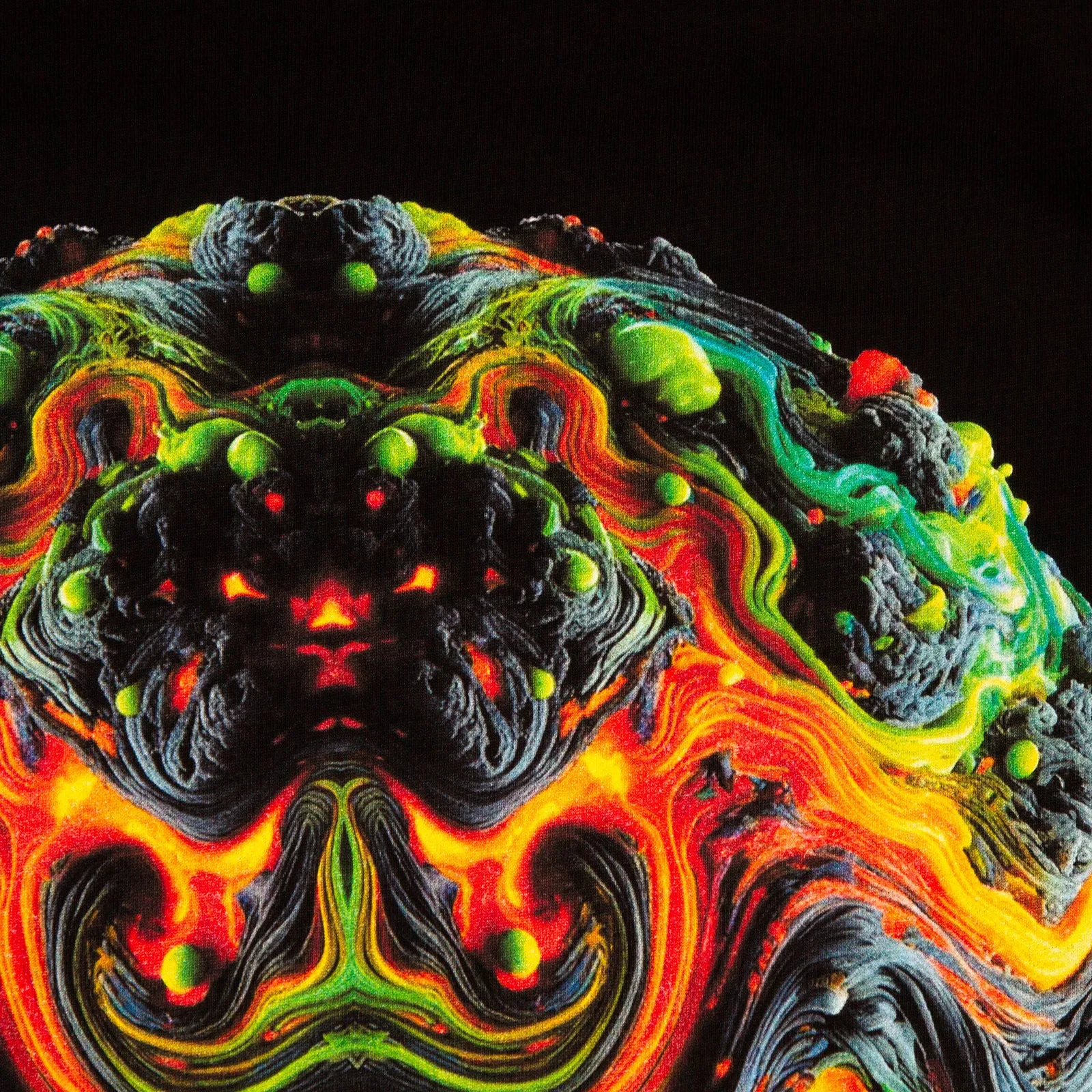 042 Disco Psychedelia Back Print - Tshirt - Black