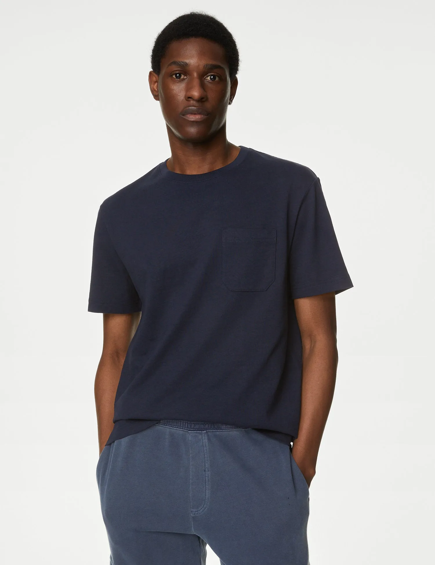2pk Pure Cotton Crew Neck T-Shirts
