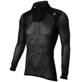 Aclima Woolnet Polo With Zip Men&#x27;s Jet Black | Buy Aclima Woolnet Polo With Zip Men&#x27;s Jet Black here | Outnorth