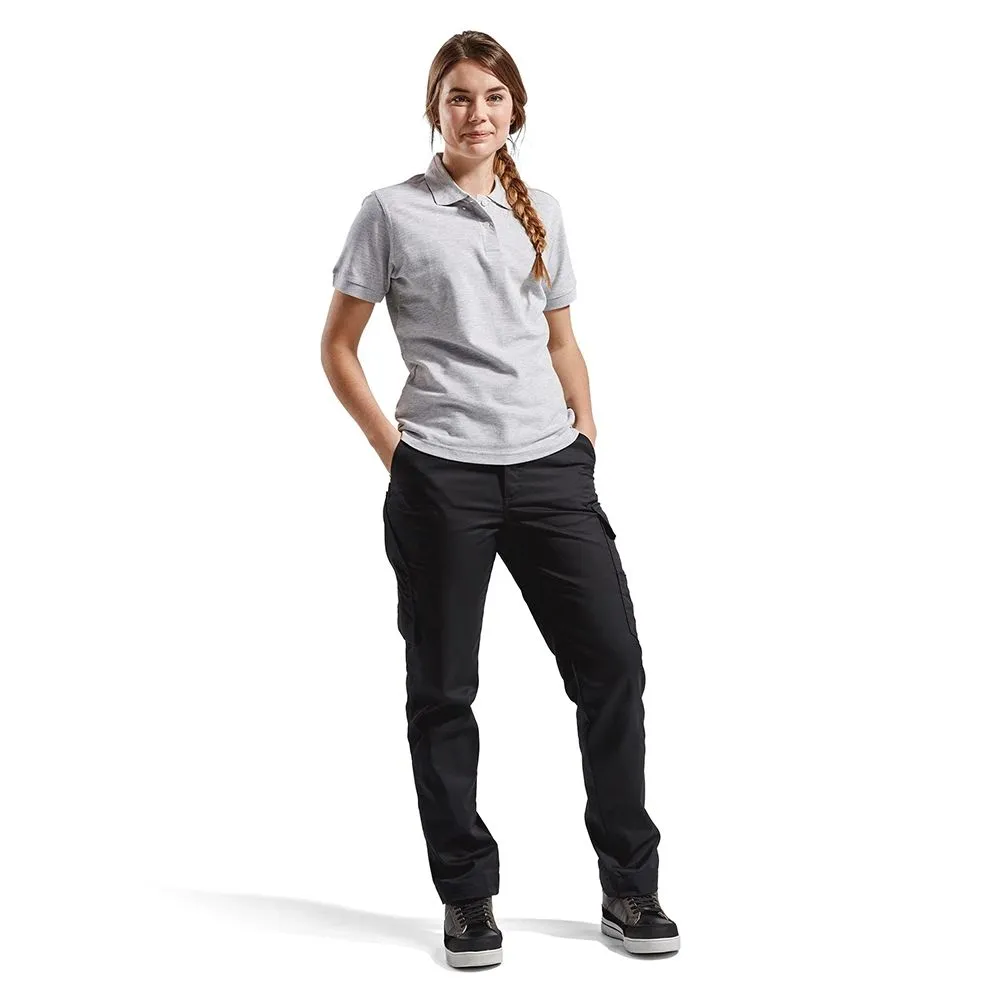 Bl&#xE5;kl&#xE4;der&#x20;3307-1035&#x20;Women&#x27;s&#x20;Pique&#x20;Polo&#x20;Shirt&#x20;-&#x20;Grey&#x20;Melange