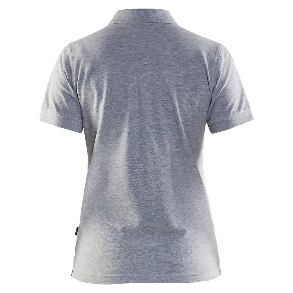 Bl&#xE5;kl&#xE4;der&#x20;3307-1035&#x20;Women&#x27;s&#x20;Pique&#x20;Polo&#x20;Shirt&#x20;-&#x20;Grey&#x20;Melange