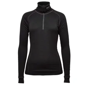 Brynje Women&#x27;s Arctic Zip Polo Black | Buy Brynje Women&#x27;s Arctic Zip Polo Black here | Outnorth