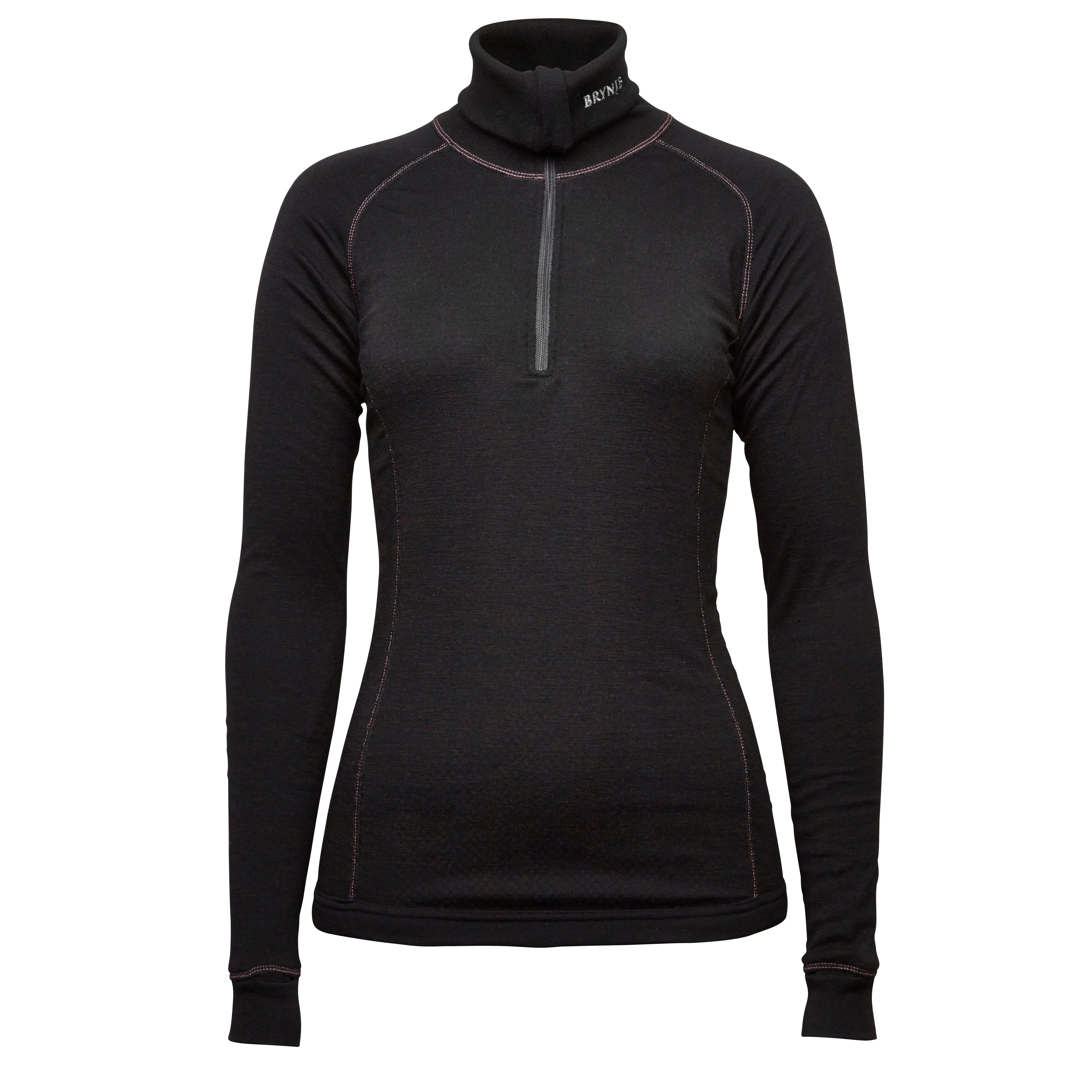Brynje Women&#x27;s Arctic Zip Polo Black | Buy Brynje Women&#x27;s Arctic Zip Polo Black here | Outnorth
