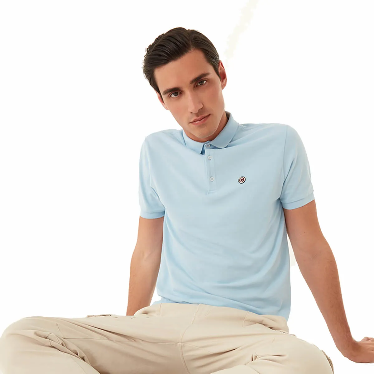 Colmar originals polo uomo monday colore celeste chiaro