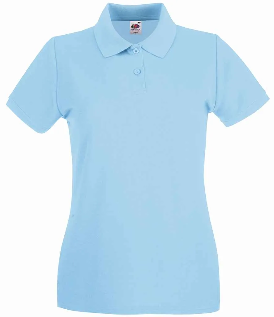Fruit of the Loom Premium Cotton Pique Polo Shirt (Ladies) - Bright Colours