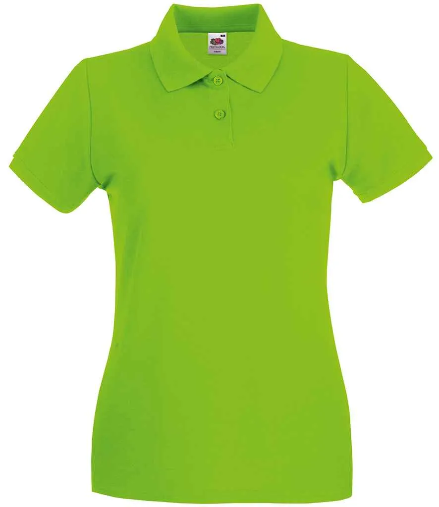 Fruit of the Loom Premium Cotton Pique Polo Shirt (Ladies) - Bright Colours
