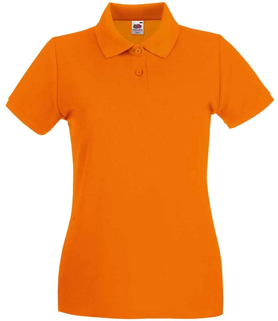 Fruit of the Loom Premium Cotton Pique Polo Shirt (Ladies) - Bright Colours