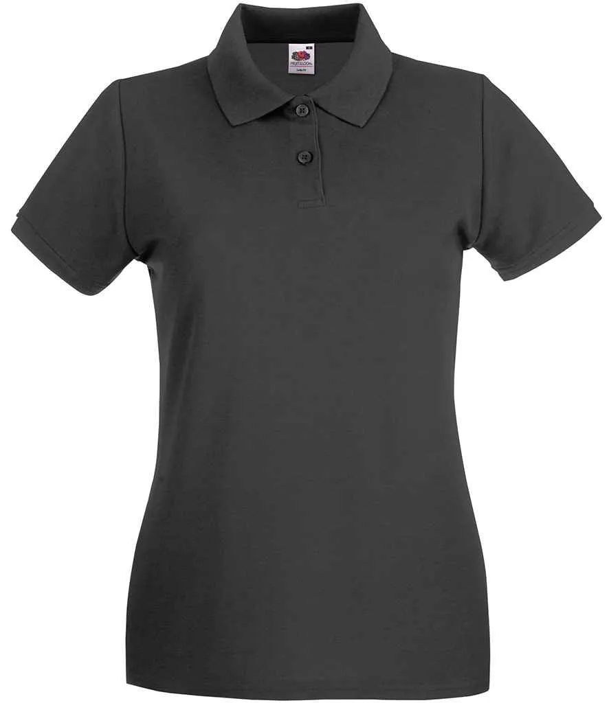 Fruit of the Loom Premium Cotton Pique Polo Shirt (Ladies) - Bright Colours