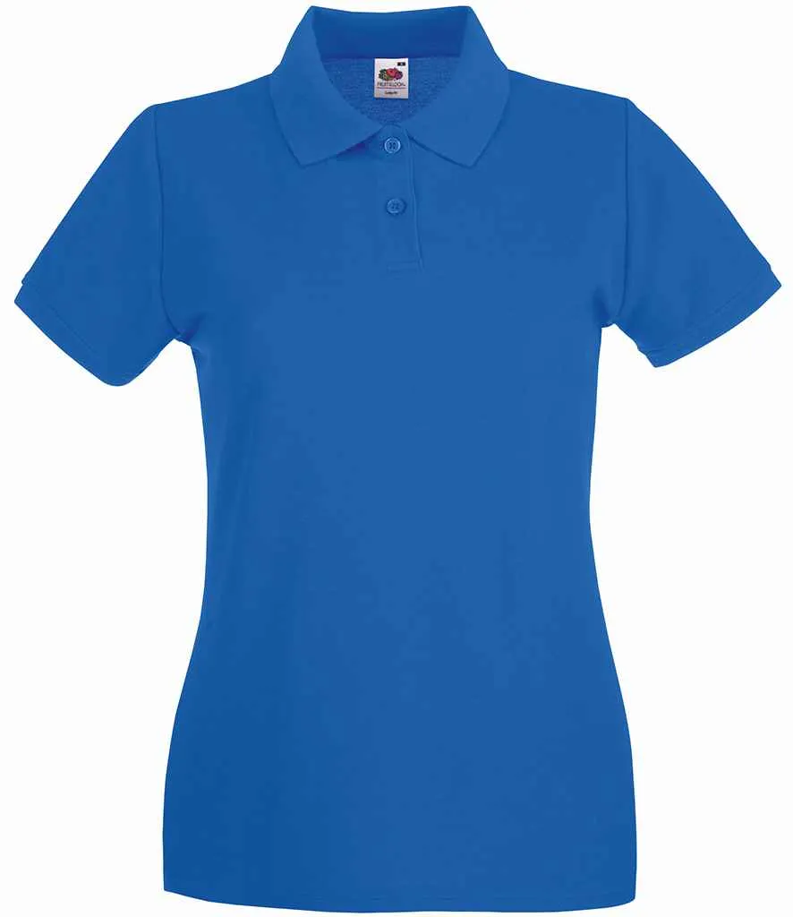 Fruit of the Loom Premium Cotton Pique Polo Shirt (Ladies) - Bright Colours