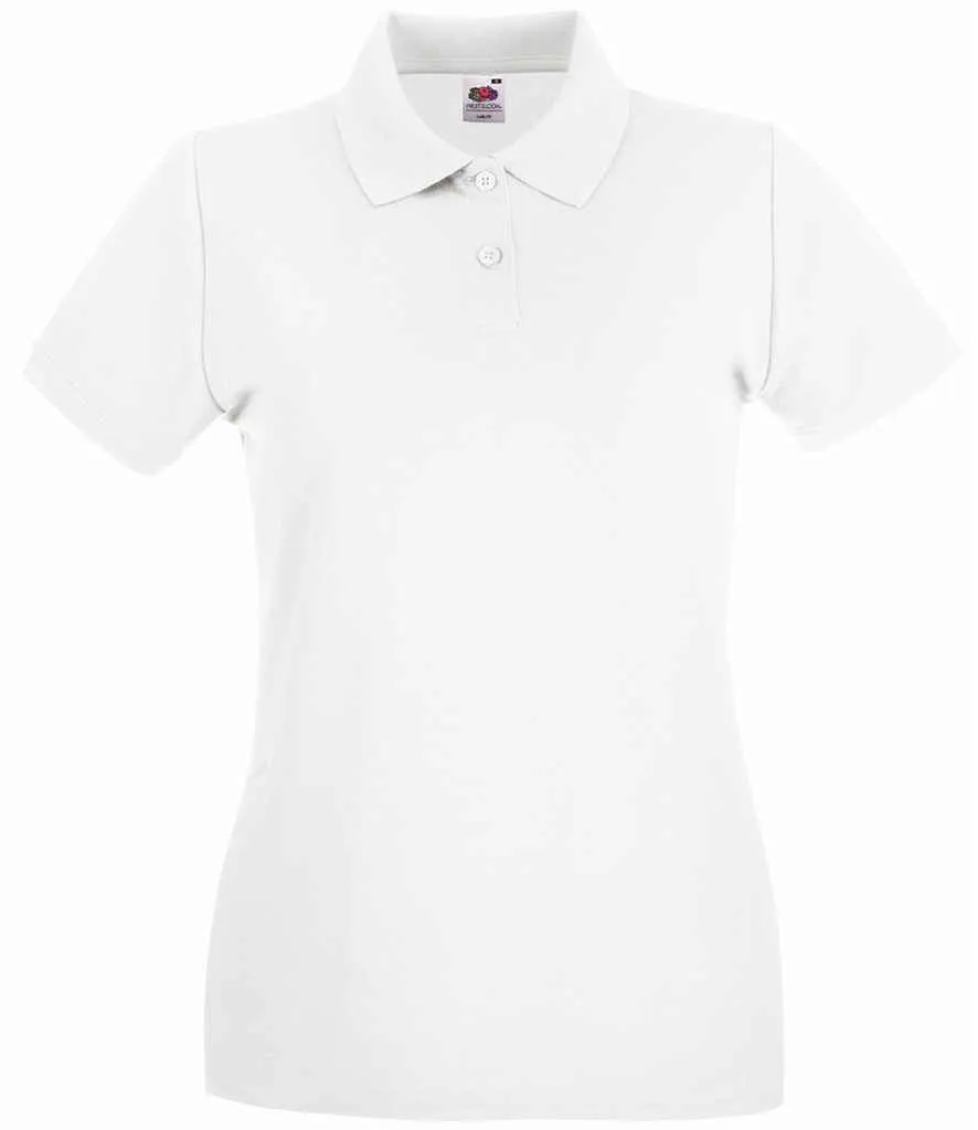 Fruit of the Loom Premium Cotton Pique Polo Shirt (Ladies) - Bright Colours