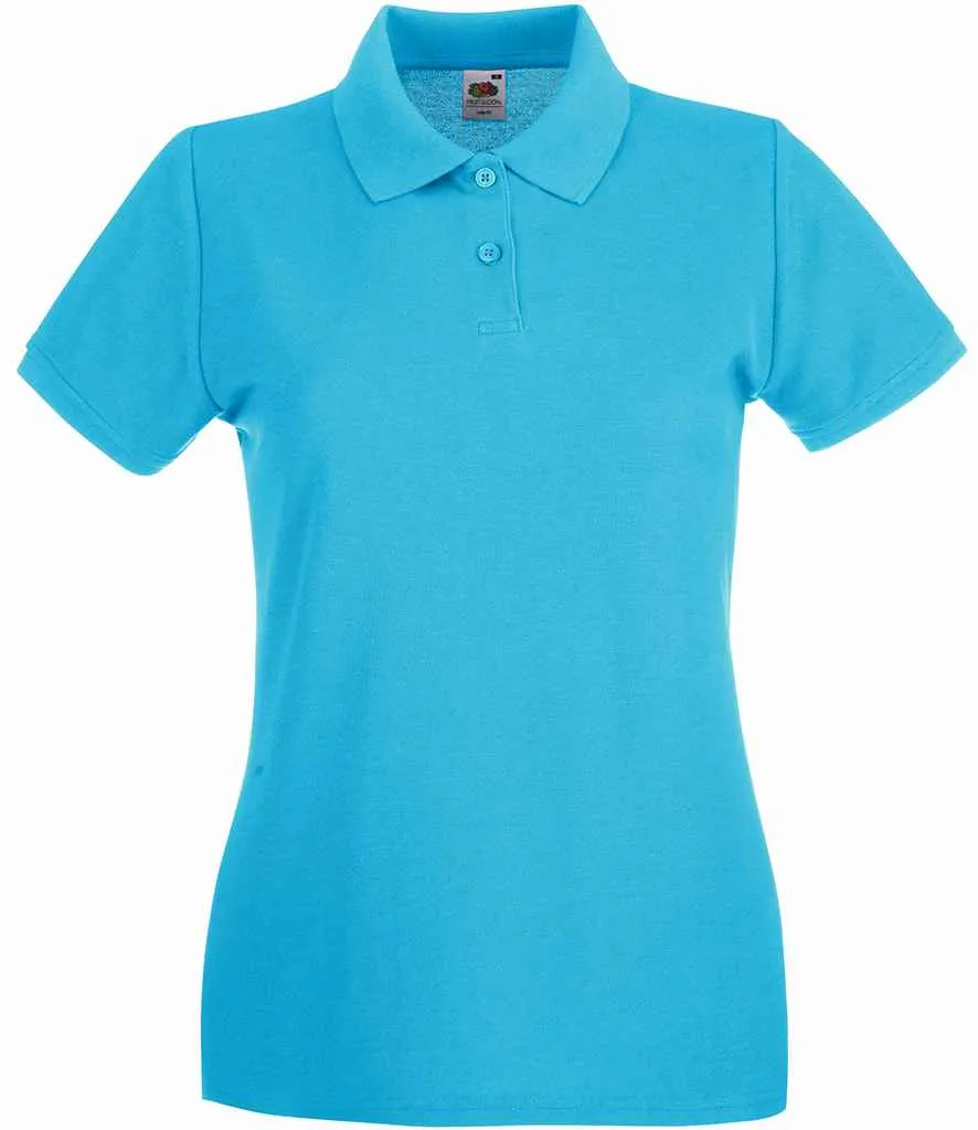Fruit of the Loom Premium Cotton Pique Polo Shirt (Ladies) - Bright Colours