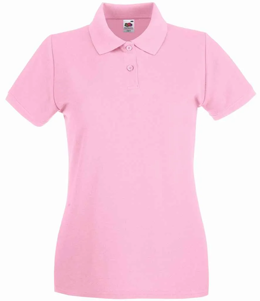 Fruit of the Loom Premium Cotton Pique Polo Shirt (Ladies) - Bright Colours