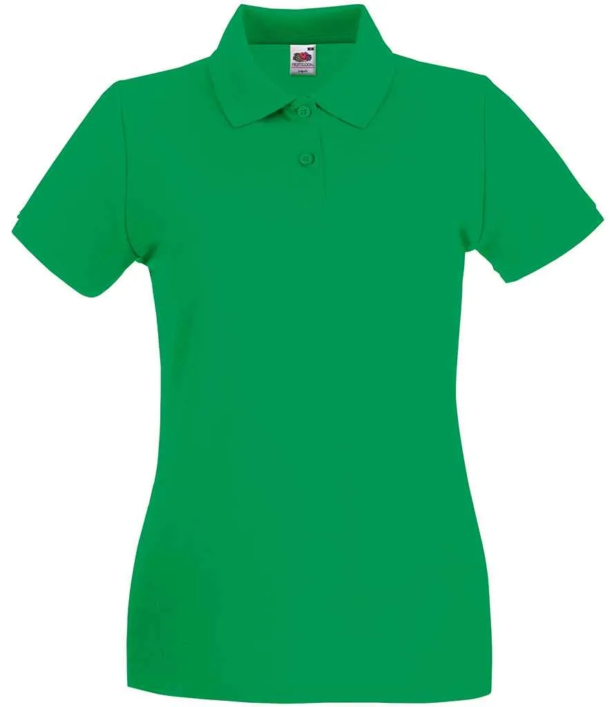 Fruit of the Loom Premium Cotton Pique Polo Shirt (Ladies) - Bright Colours
