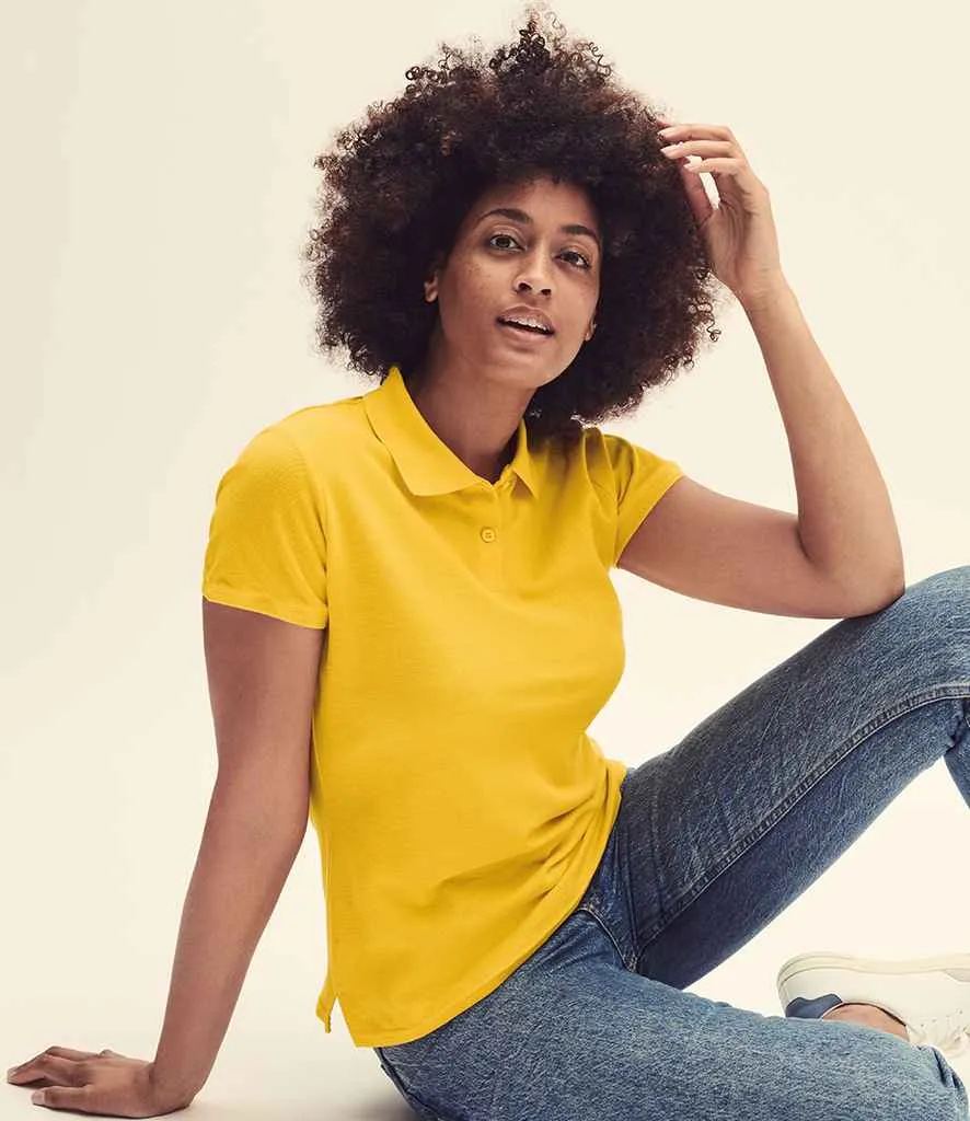 Fruit of the Loom Premium Cotton Pique Polo Shirt (Ladies) - Bright Colours