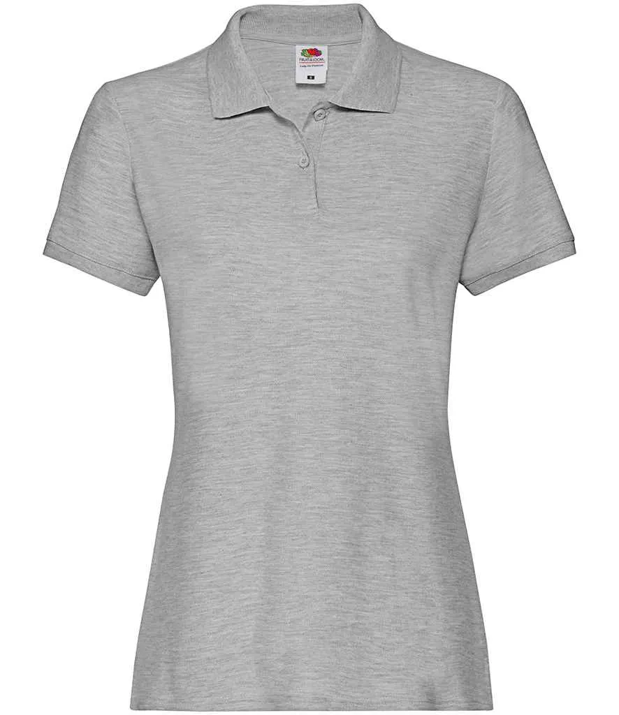 Fruit of the Loom Premium Cotton Pique Polo Shirt (Ladies) - Bright Colours