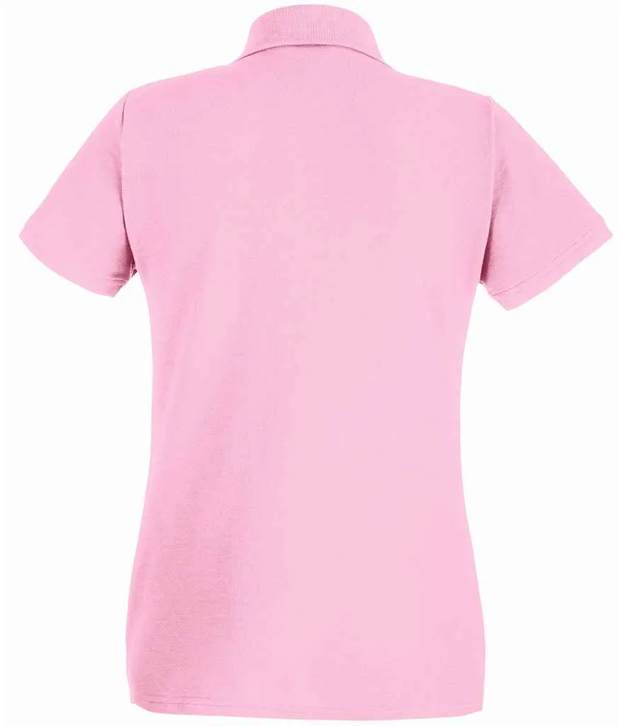 Fruit of the Loom Premium Cotton Pique Polo Shirt (Ladies) - Bright Colours