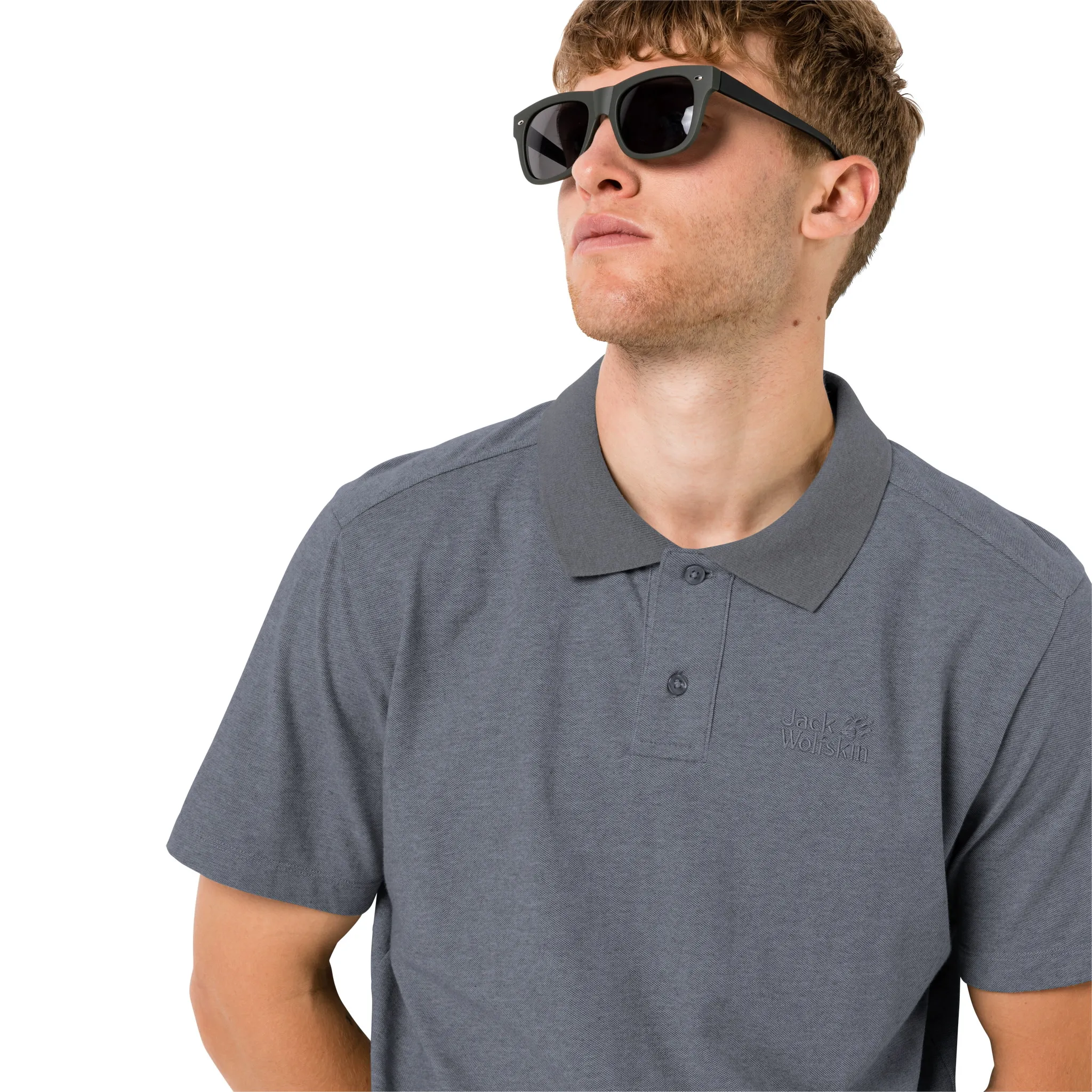 Jack Wolfskin Men&#x27;s Pique Polo Pebble Grey | Buy Jack Wolfskin Men&#x27;s Pique Polo Pebble Grey here | Outnorth