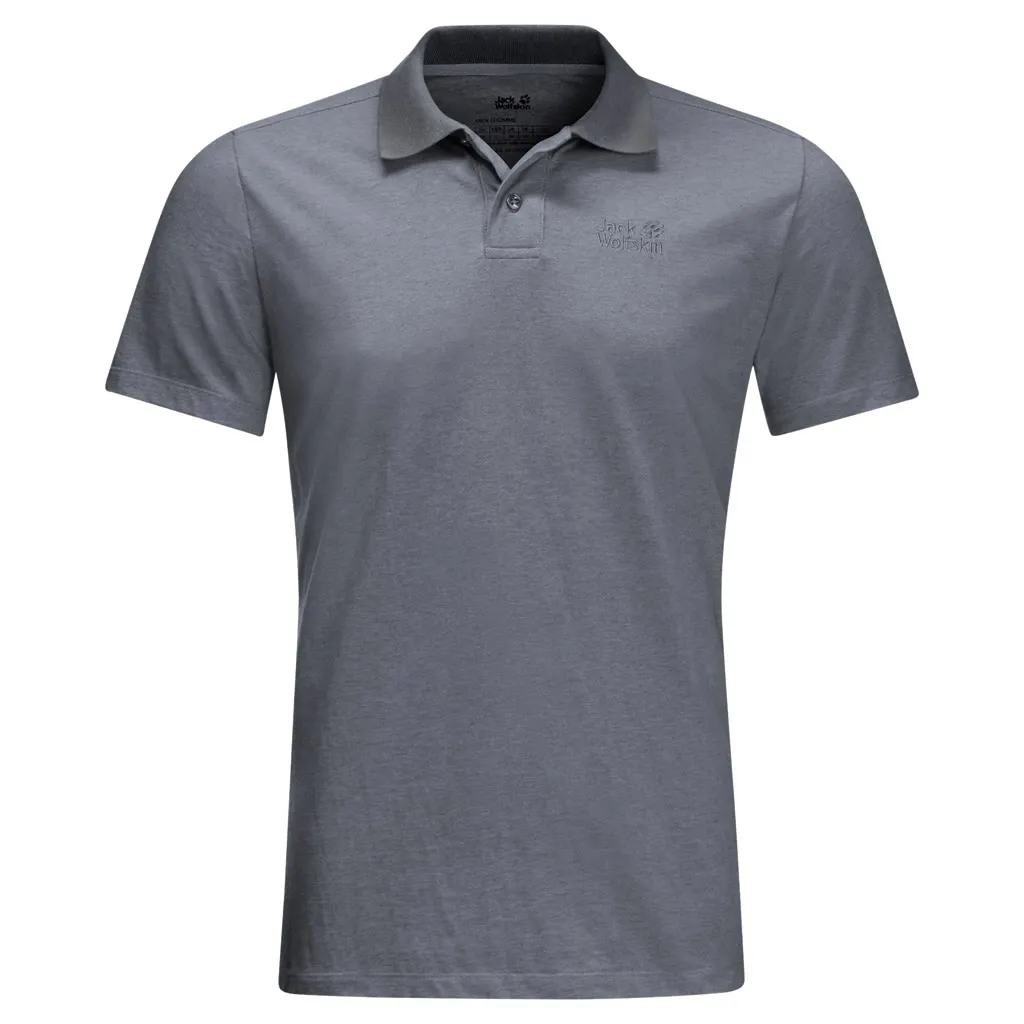 Jack Wolfskin Men&#x27;s Pique Polo Pebble Grey | Buy Jack Wolfskin Men&#x27;s Pique Polo Pebble Grey here | Outnorth