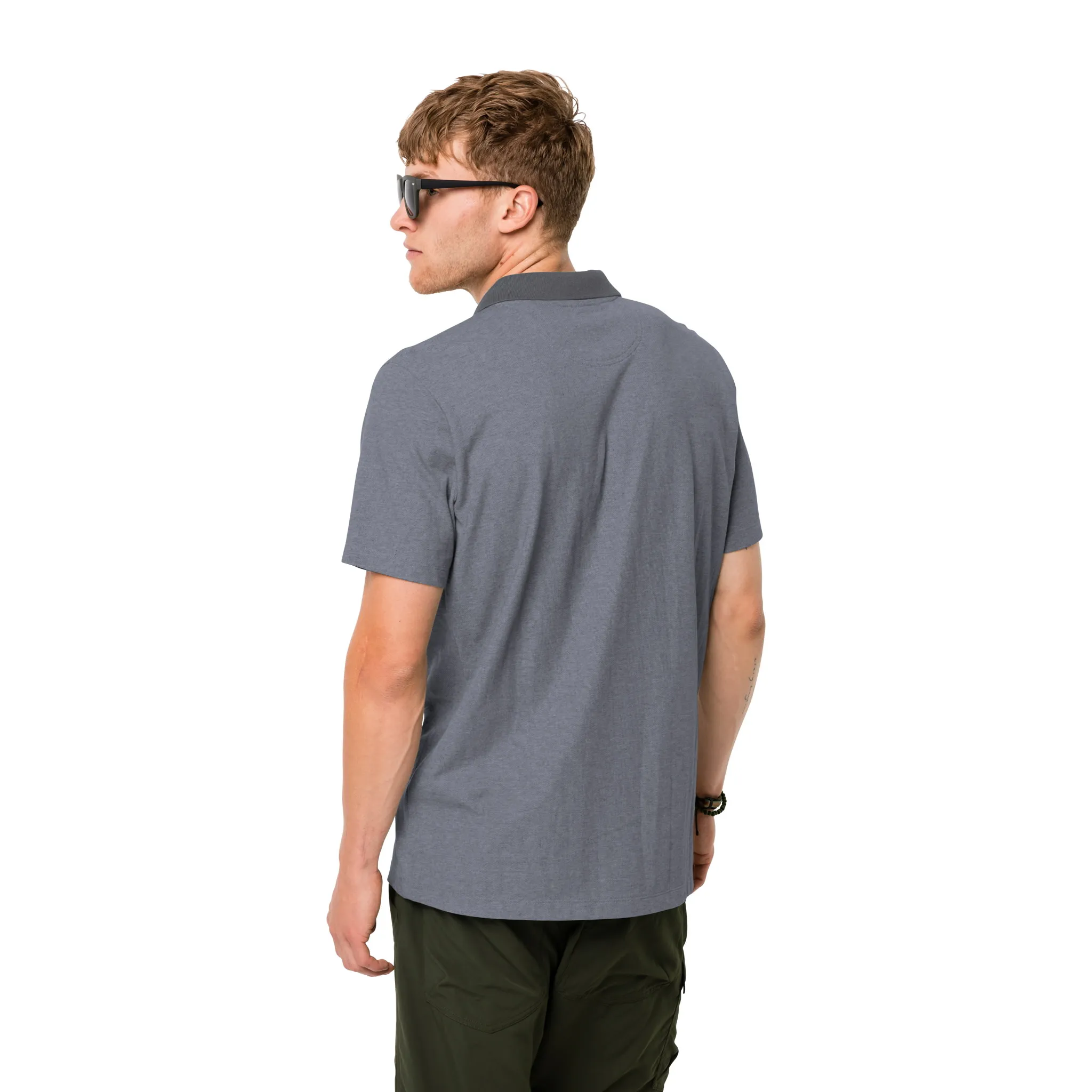 Jack Wolfskin Men&#x27;s Pique Polo Pebble Grey | Buy Jack Wolfskin Men&#x27;s Pique Polo Pebble Grey here | Outnorth