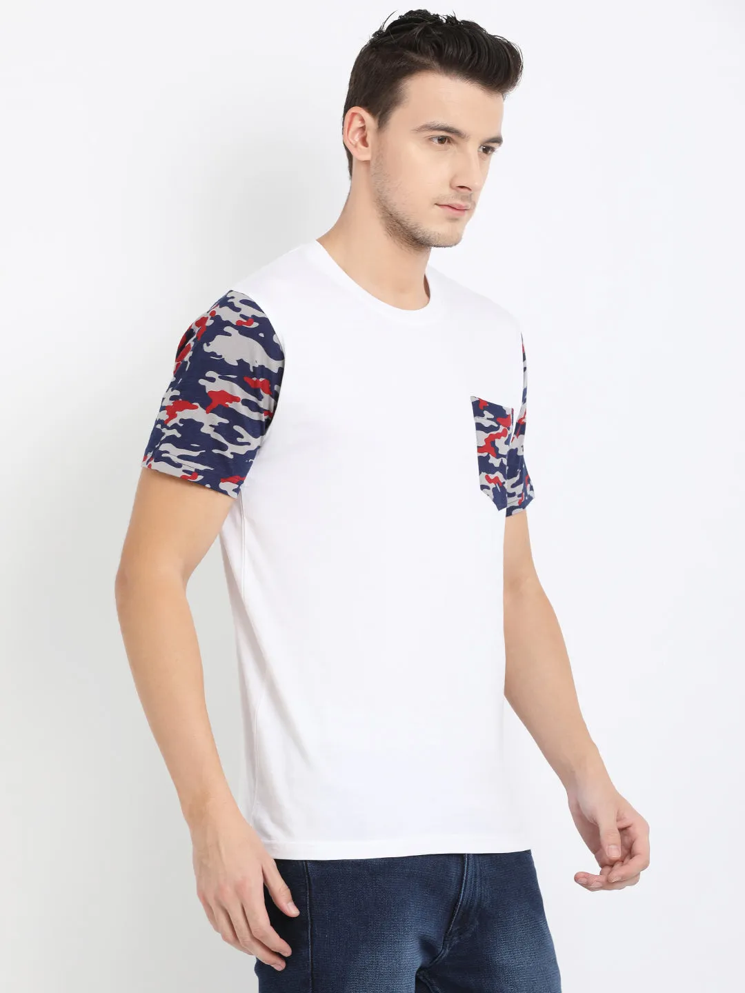 JDC Casual Prints T Shirts-White