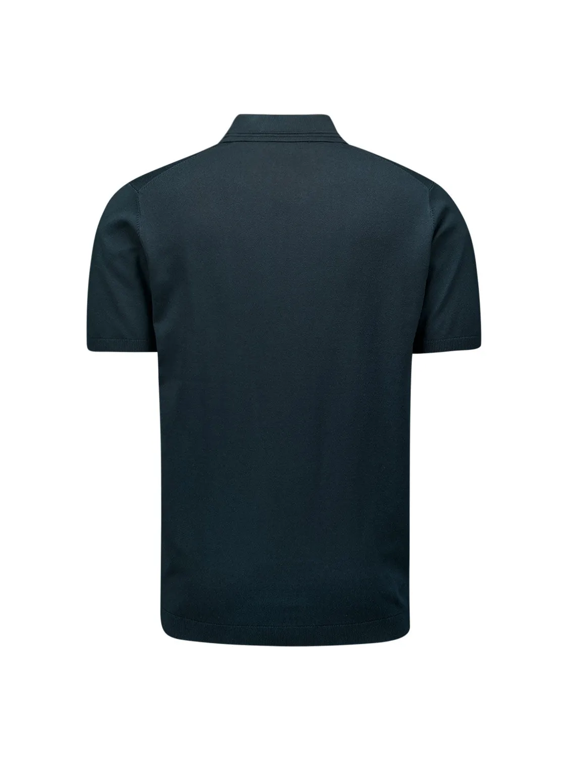Knitted short sleeved polo viscose mix | Night