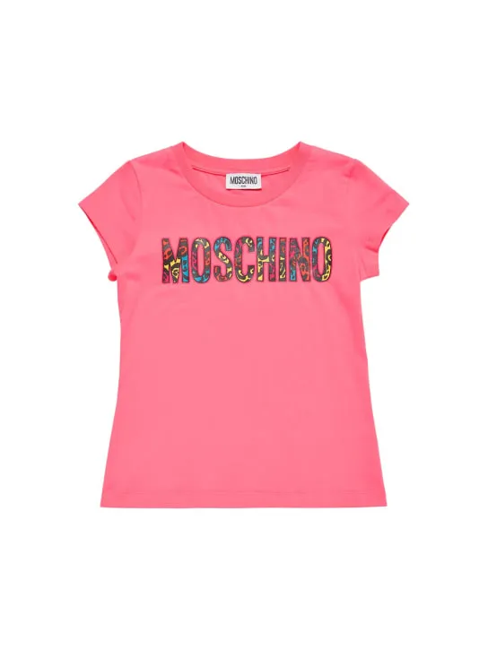 Moschino   Cotton jersey cropped t-shirt &amp; skirt 