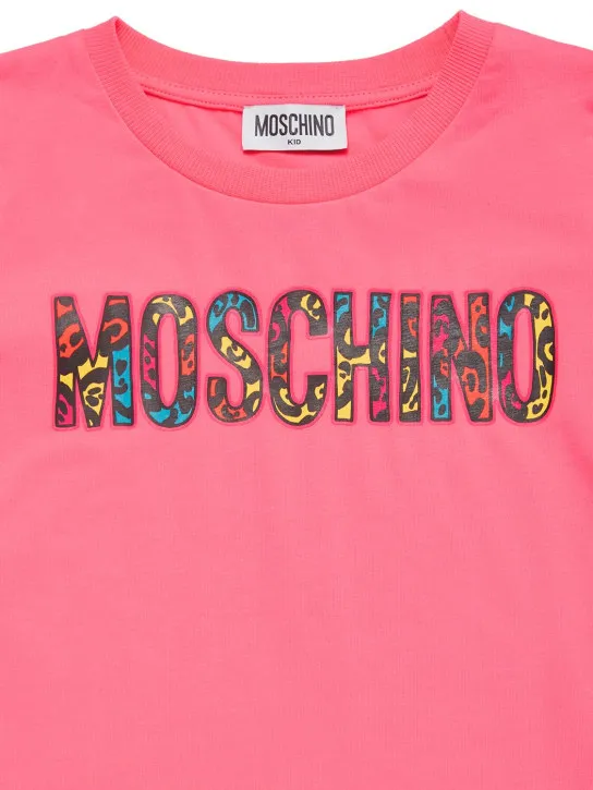 Moschino   Cotton jersey cropped t-shirt &amp; skirt 