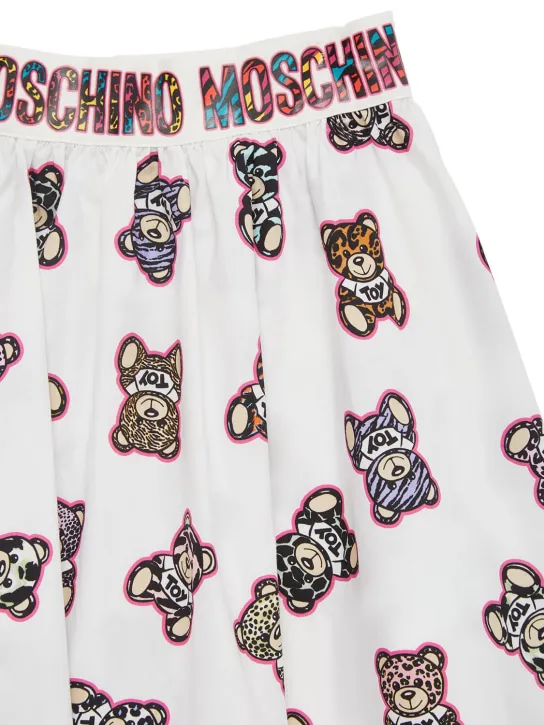 Moschino   Cotton jersey cropped t-shirt &amp; skirt 