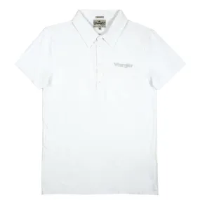 Wrangler polo manica corta uomo strech slim colore bianco